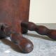 Wooden footrest stool turned solid vintage