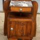 Art Deco bedside table in oak and marble