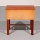 Vintage teak chest of drawers with leather handles by Fröseke Nybrofabrik