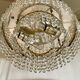 Ceiling lamp crown brass with vintage tassels