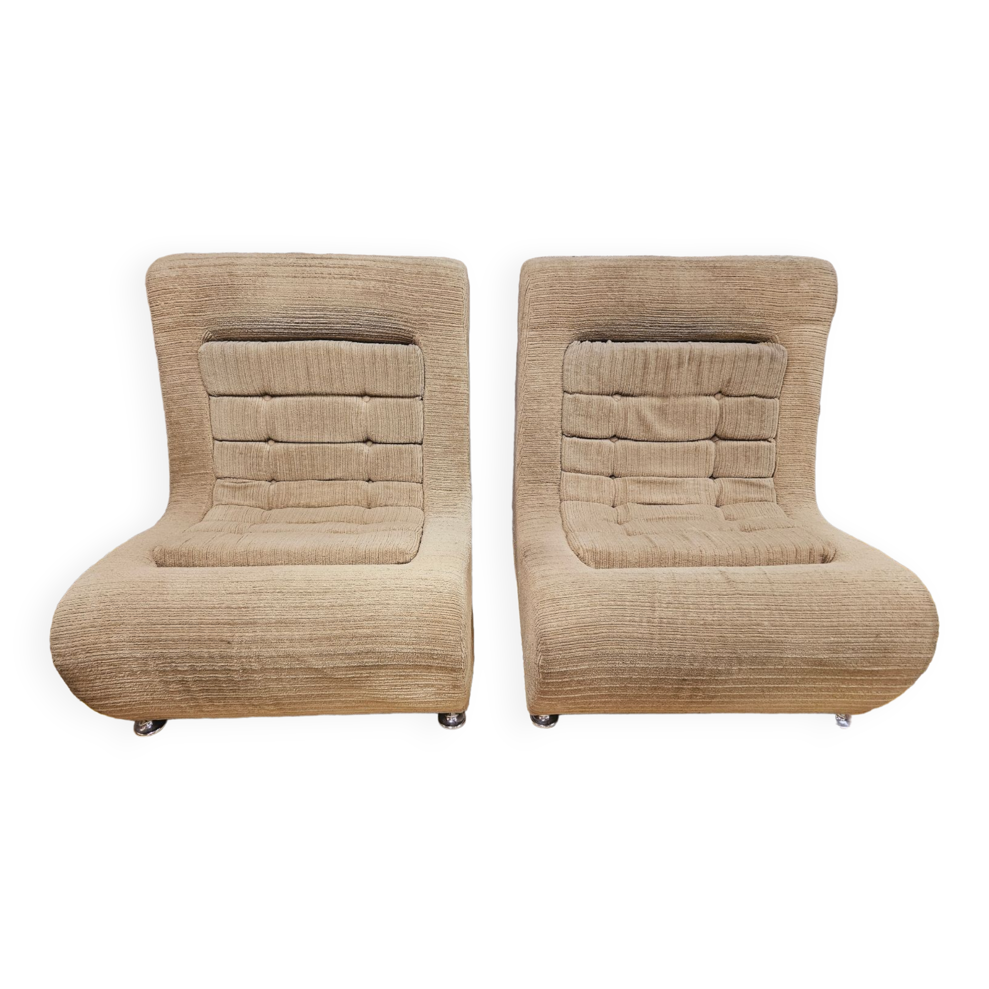 Pair of vintage 70s armchairs