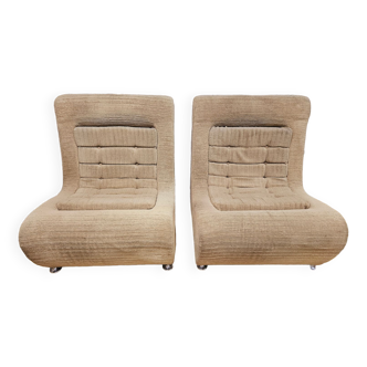 Pair of vintage 70s armchairs