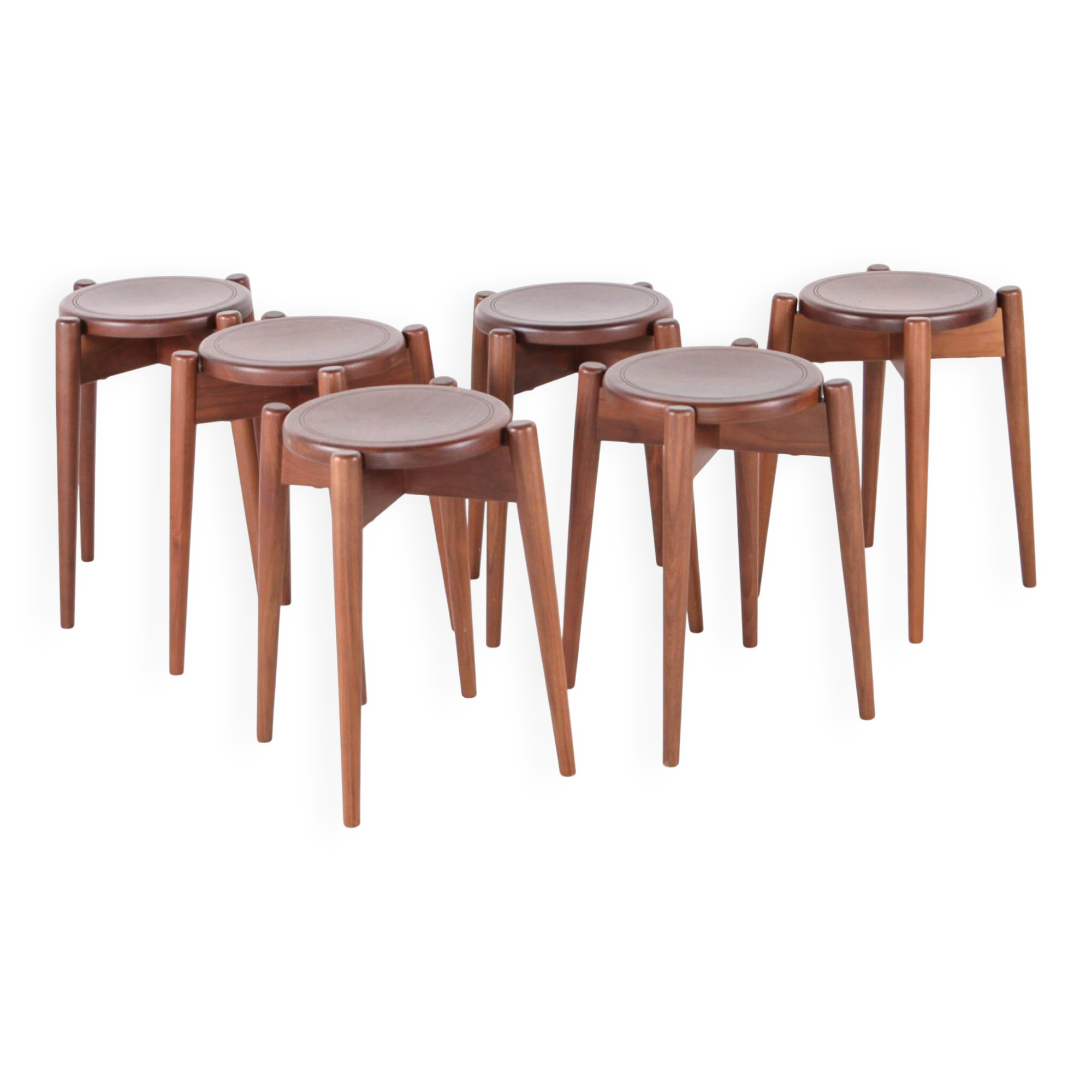 Set of 6 Japanese stools