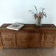Large antique wedding chest in raw oak from the 19th century (shallow depth)