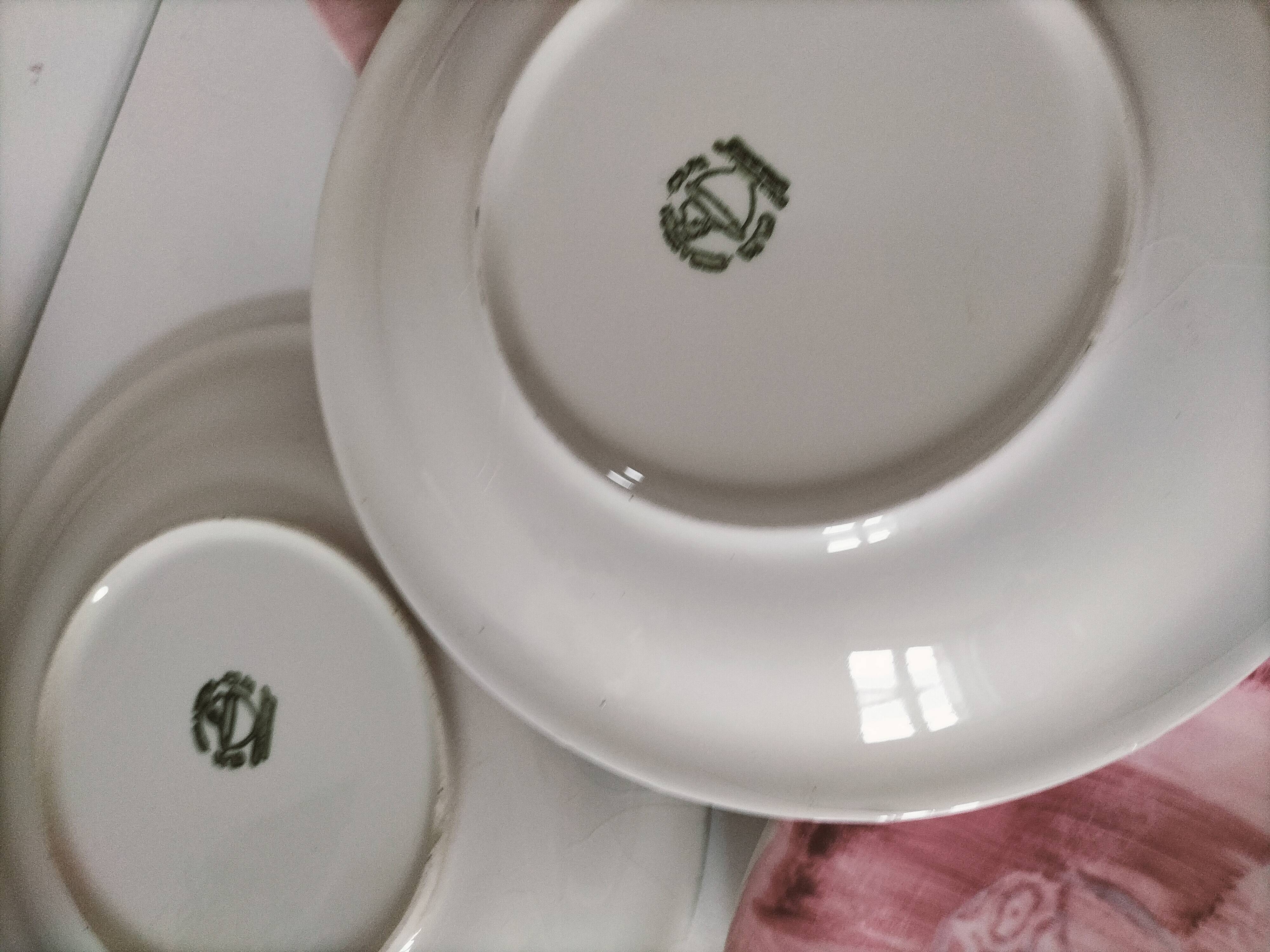Set of 6 Italian plates CAPA San Polo hand-painted from the 1970s.