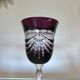 Service cristal couleur "Cristalleries de Lorraine" carafe et 5 verres