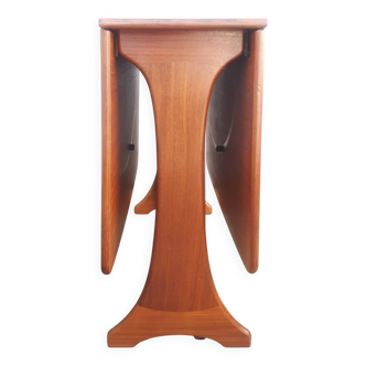 Vintage dining table console desk in teak and exotic wood from the 70s