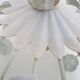 White metal floral pendant light. 1970s