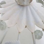 White metal floral pendant light. 1970s