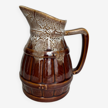 Glazed ceramic pitcher