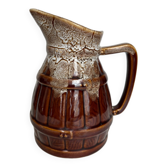 Glazed ceramic pitcher