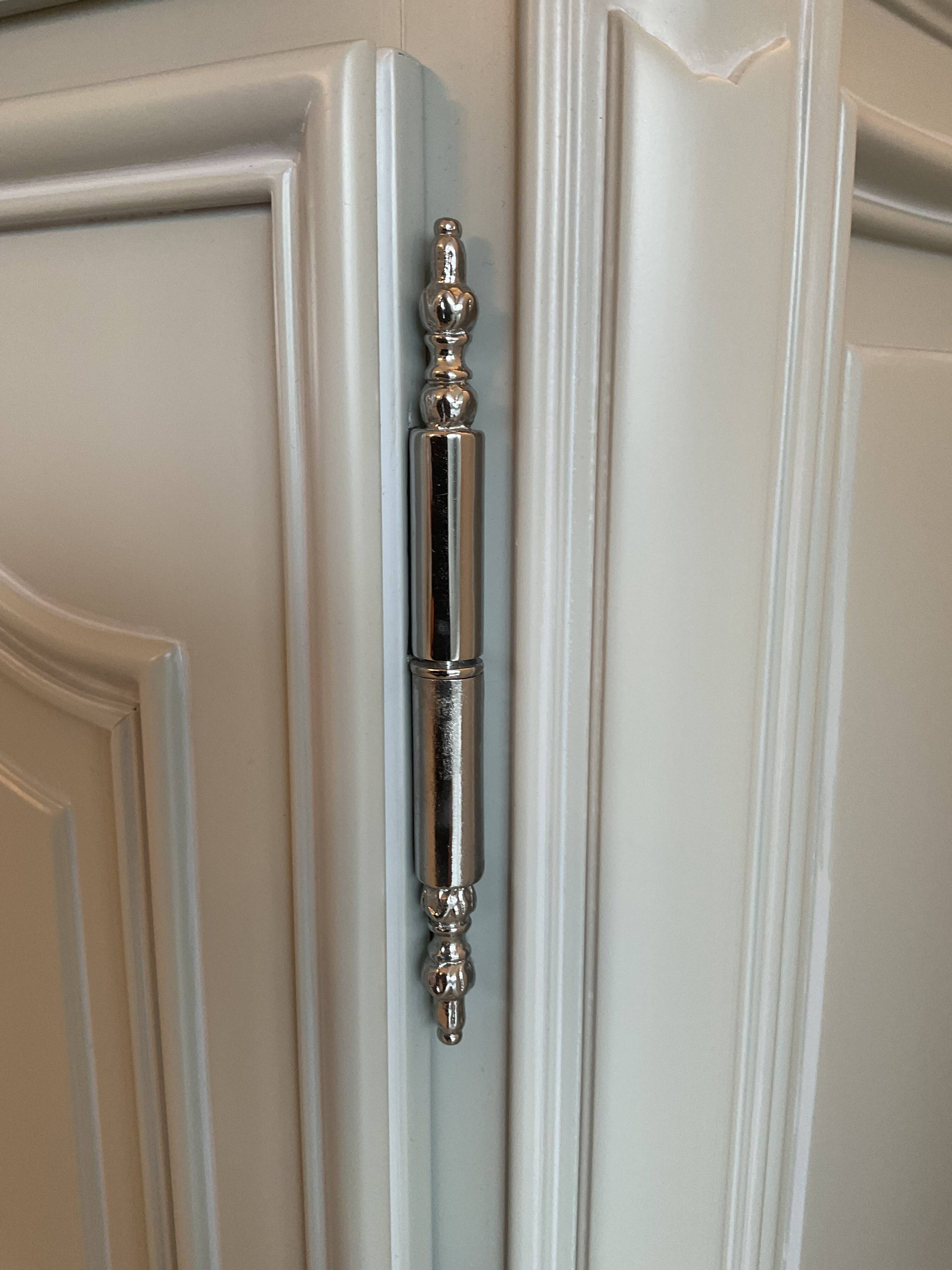 Louis XV buffet in grey patinated solid cherry wood in the Gustavian style.