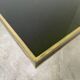 Black lacquer and brass console coffee table