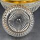 Saint-Louis Golden Laurels, dessert service, bowl and 12 small dishes.