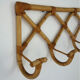 Vintage rattan coat rack 5 hooks 50s