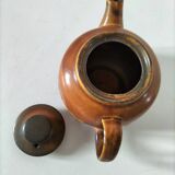 Vintage KW Feuerfest teapot – brown stoneware, 1960s–70s