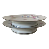 Porcelain cake plates on foot