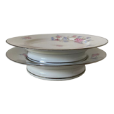 Plats à gateaux  en porcelaine sur pied