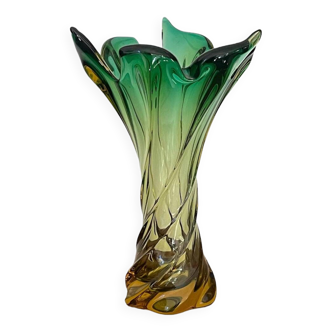 Old two-tone Murano glass vase 1960