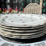 Set of 6 Limoges ULIM flat plates 1950