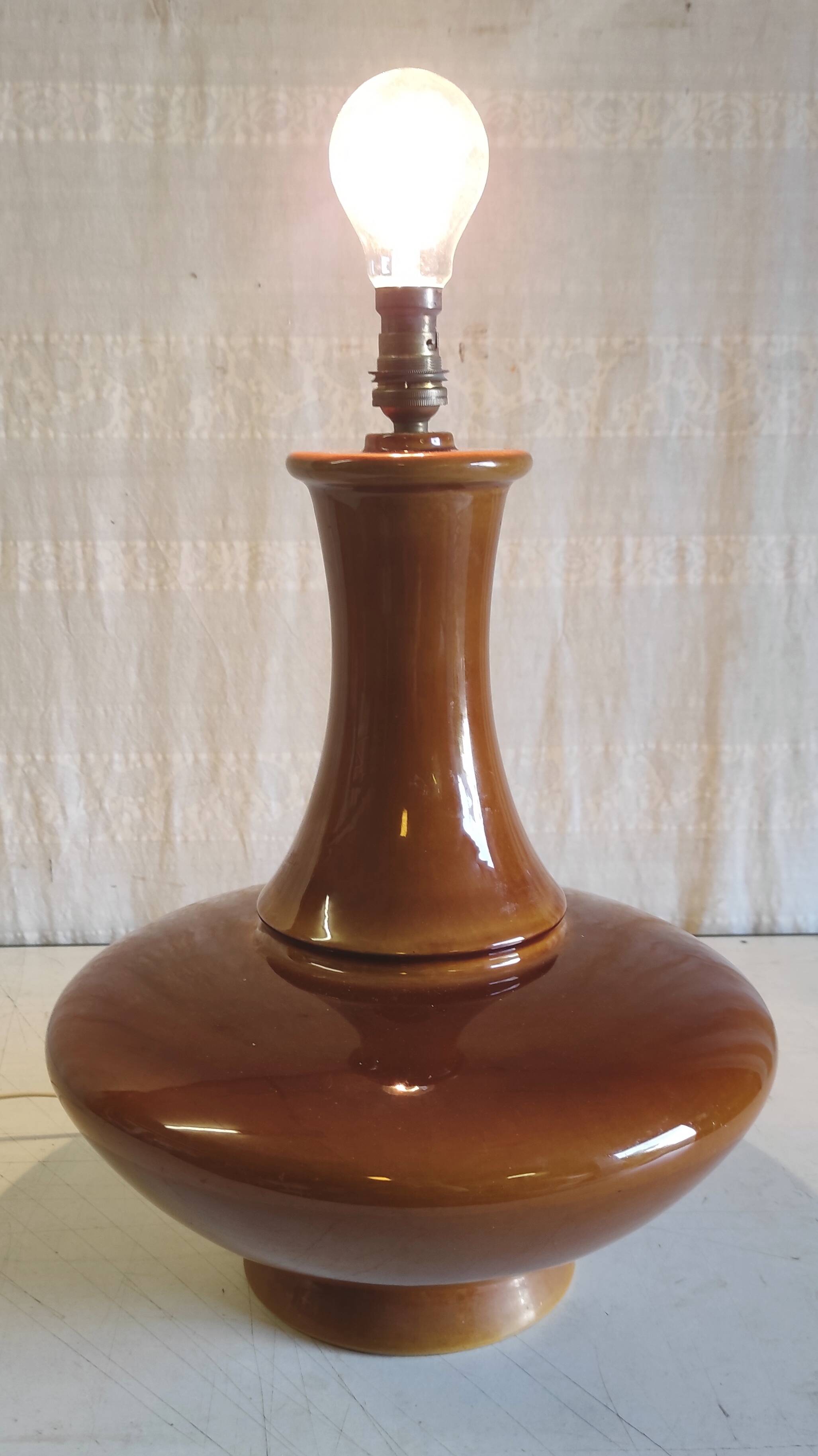 Glazed ceramic lamp base - 1960s/70s