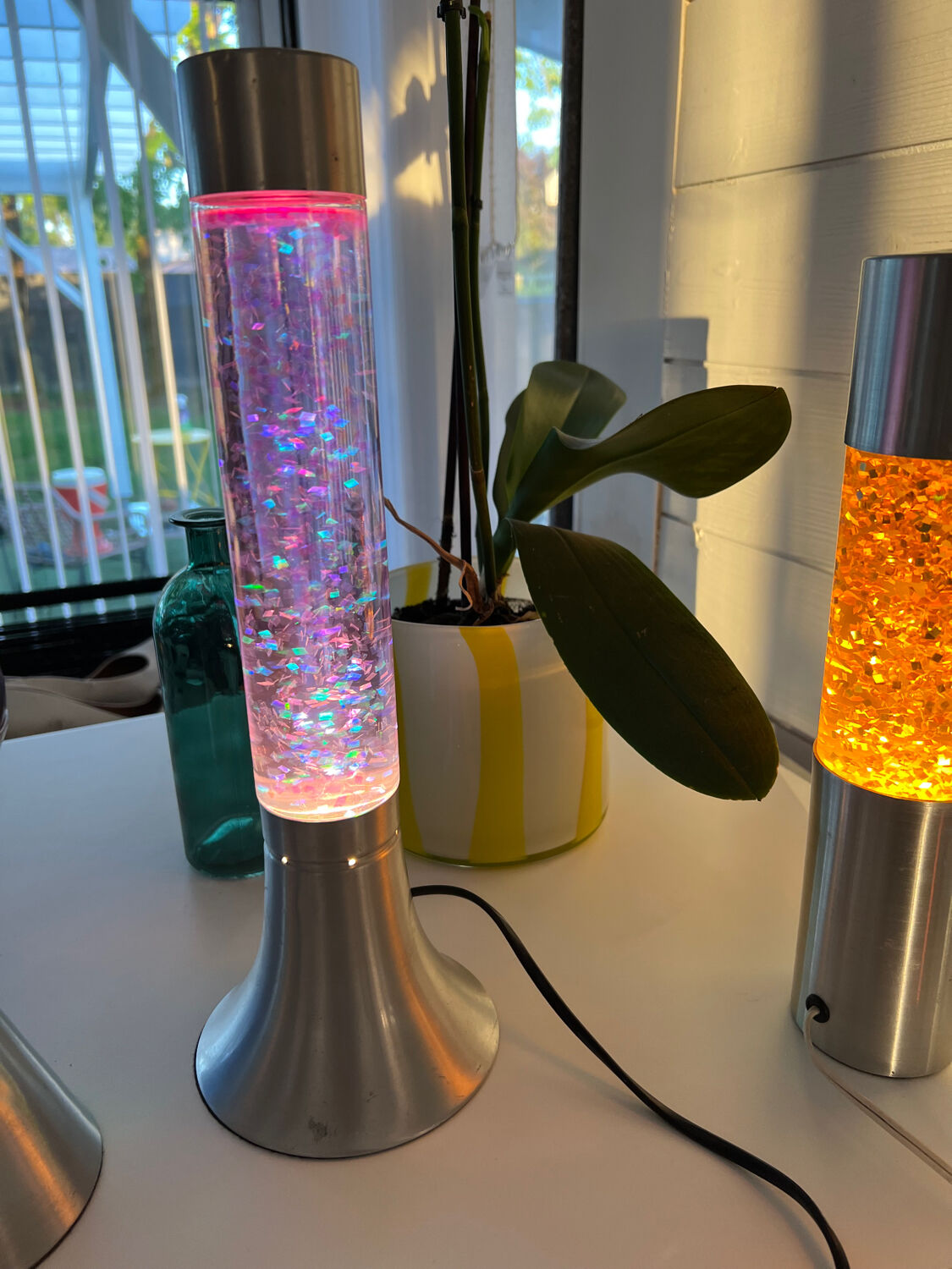 Vintage glitter lamp 70's