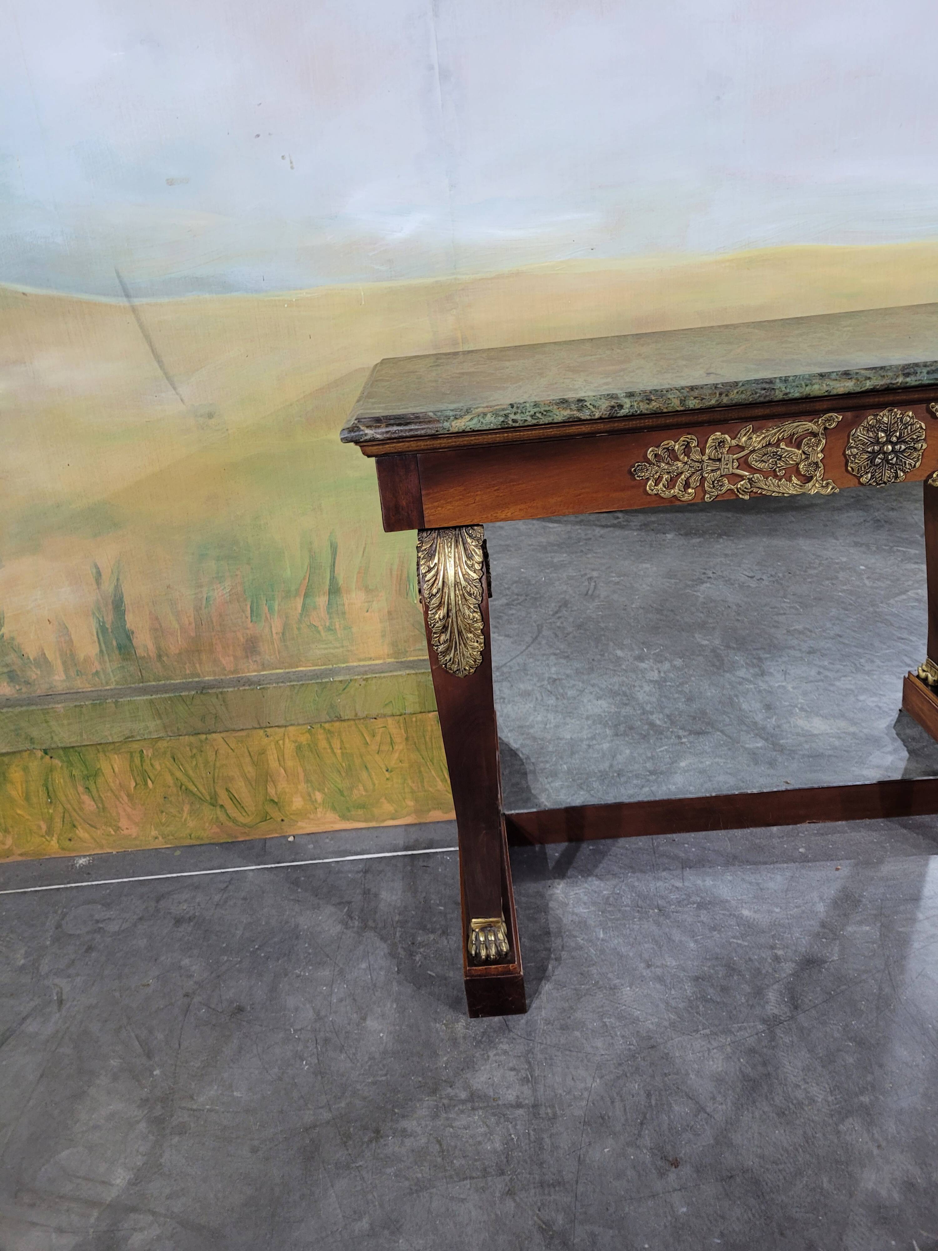Napoleon III style mahogany console table