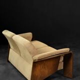 Mid-century norwegian modern two-seater sofa stressless pegasus low back loveseat from ekornes