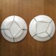 Pair of decorative plates "Bouquet" in old earthenware