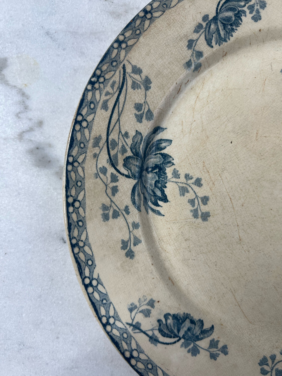 Plate dish iron earth Royat Sarreguemines