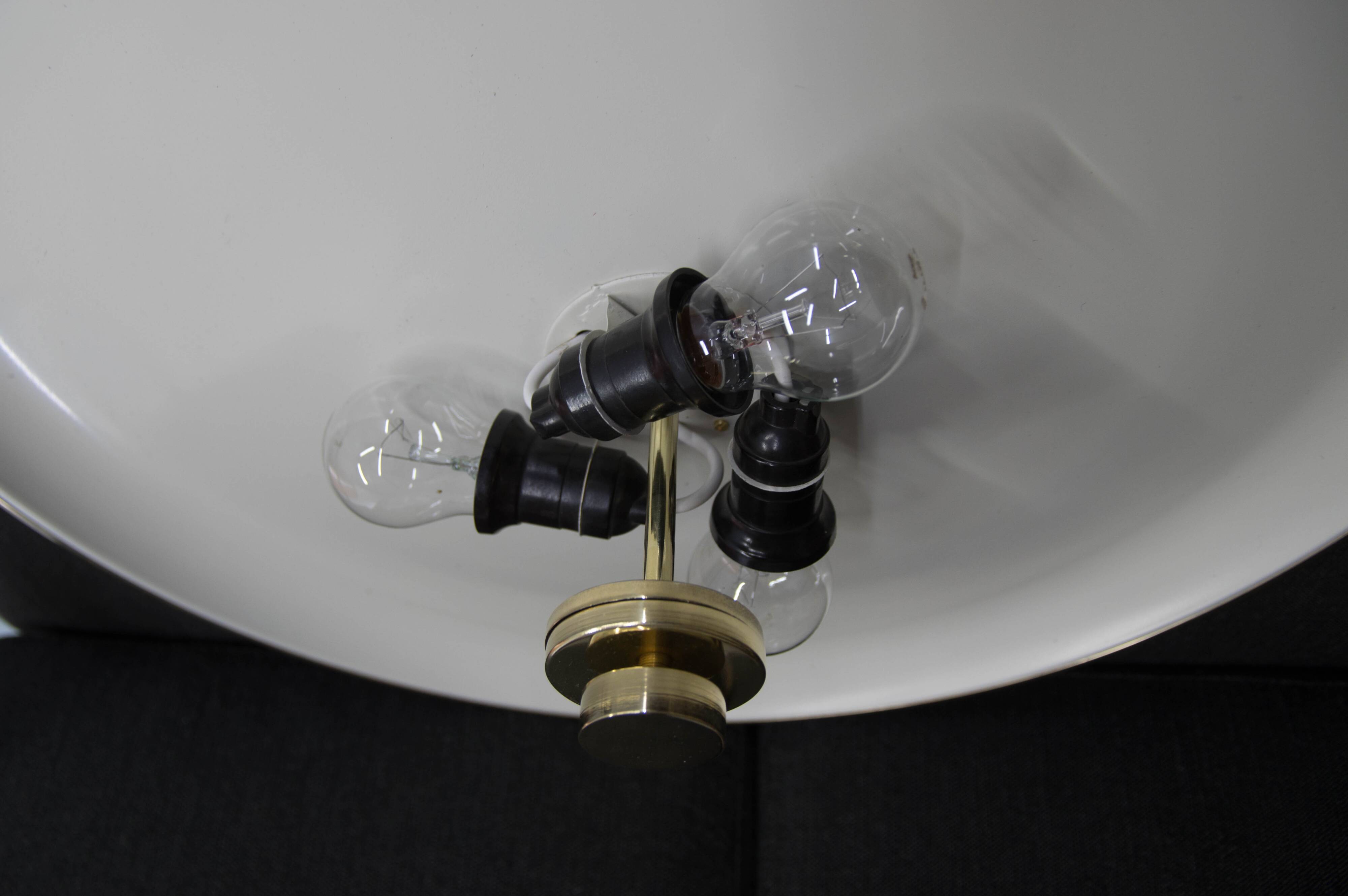 Bauhaus Brass Chandelier by Franta Anyz, 1930, Restored