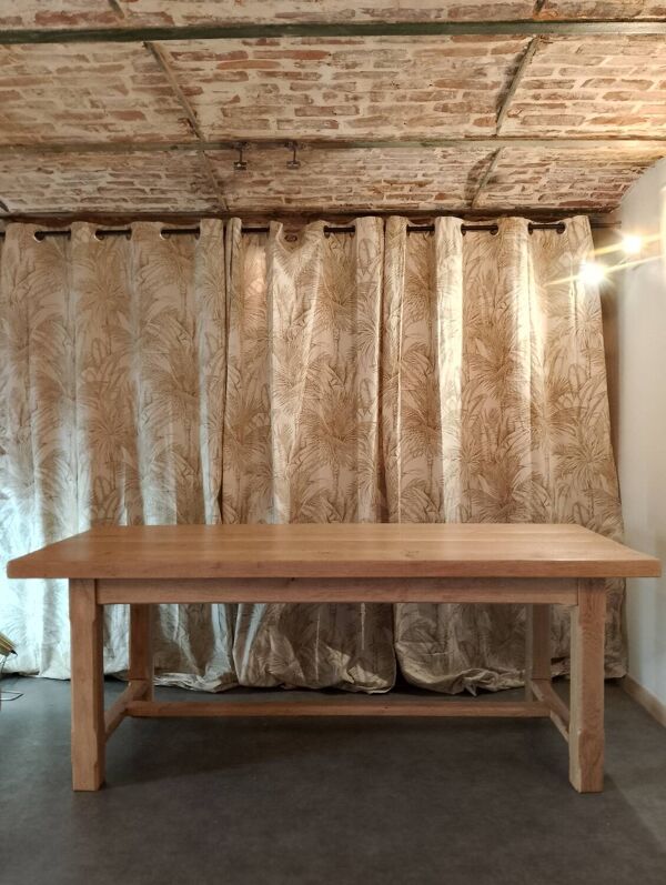 Table de ferme en chêne massif