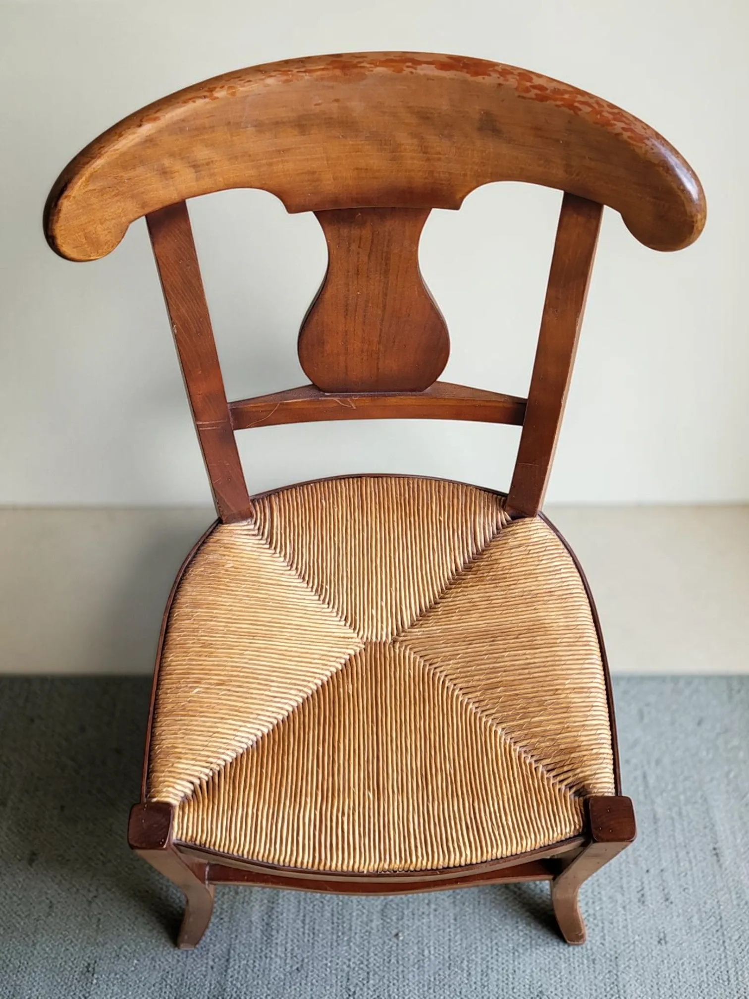Cherry wood chair in Directoire style