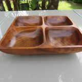 Scandinavian teak compartmentalized dish from the 60s and 70s