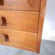 Teak vrijstaand bureau met lade uit Denemarken