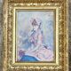 Old paintings Pair of romantic portraits of women - gilded frames