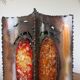 Applique " brutaliste " en métal et verre années 60 70