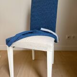 Set of 4 Calligaris chairs with Designers Guild covers.