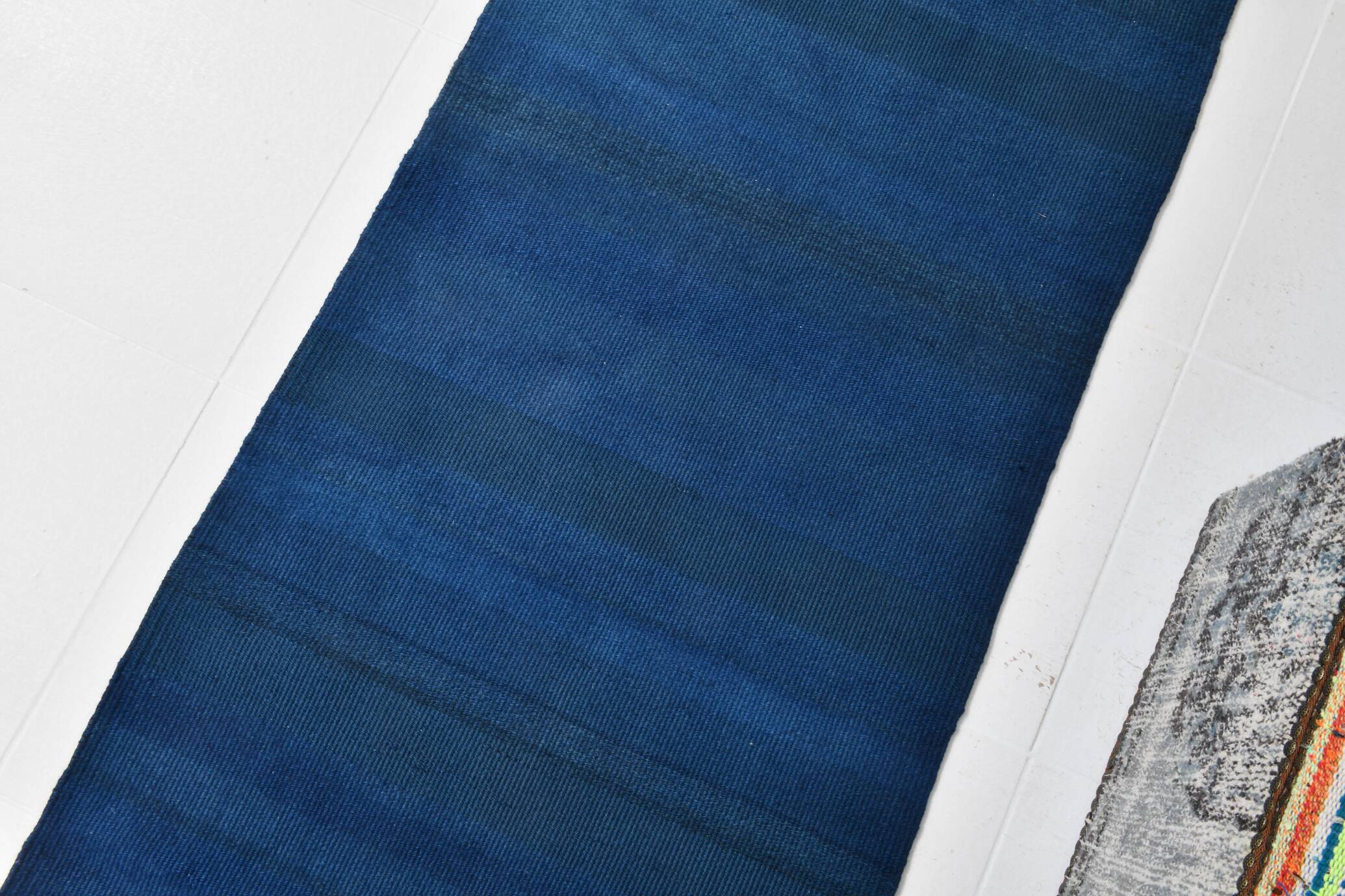Vintage Blue Hallway Runner Rug, 68x320Cm