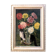 Tableau 1932 "le chat aux dahlias"