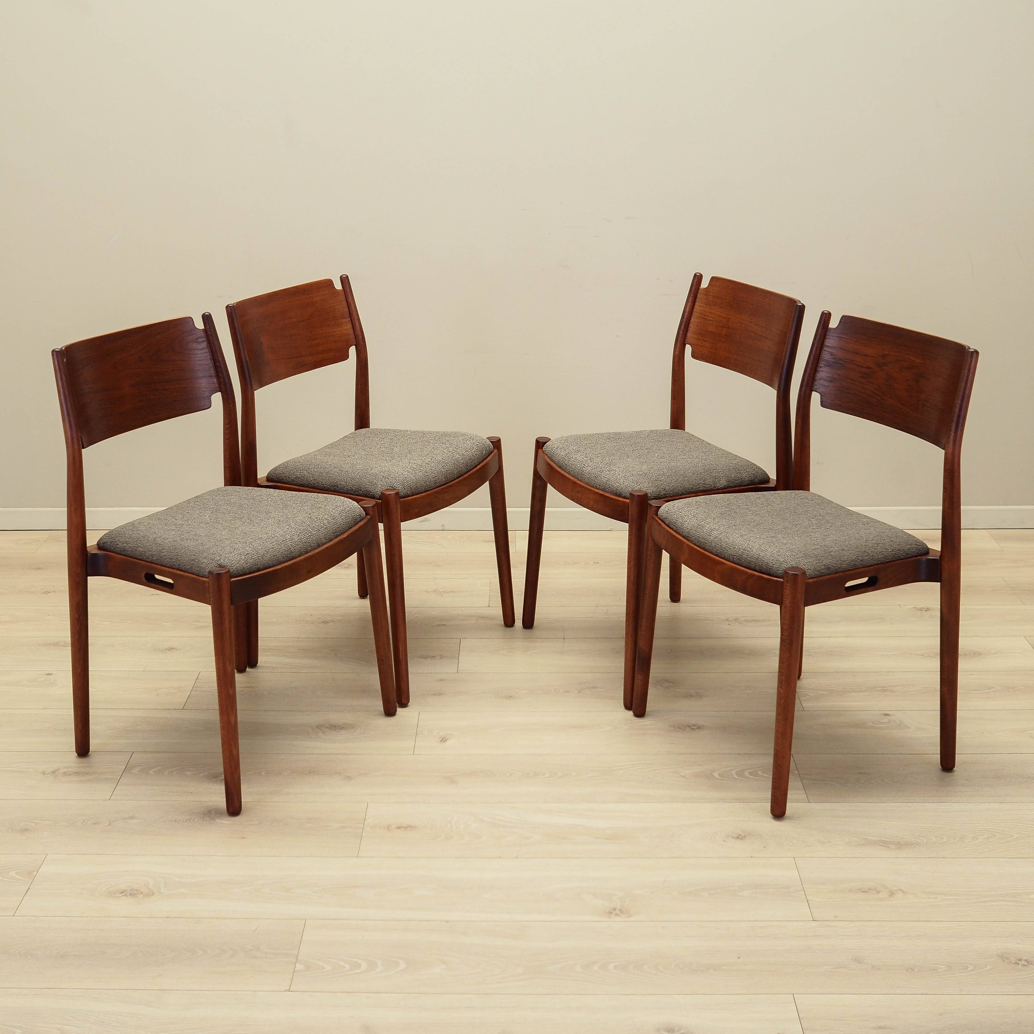 Set of four chairs, Danish design, 1970s, production: Denmark