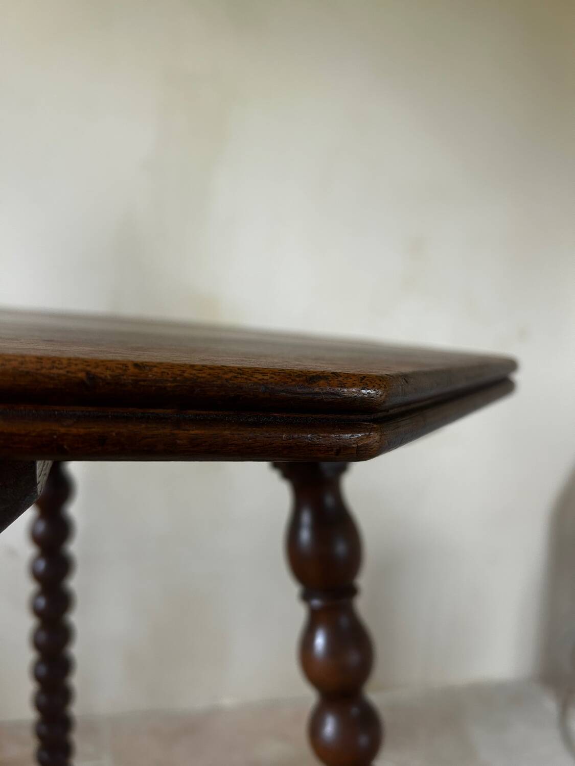 Octagonal side table with turned legs