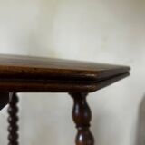 Octagonal side table with turned legs