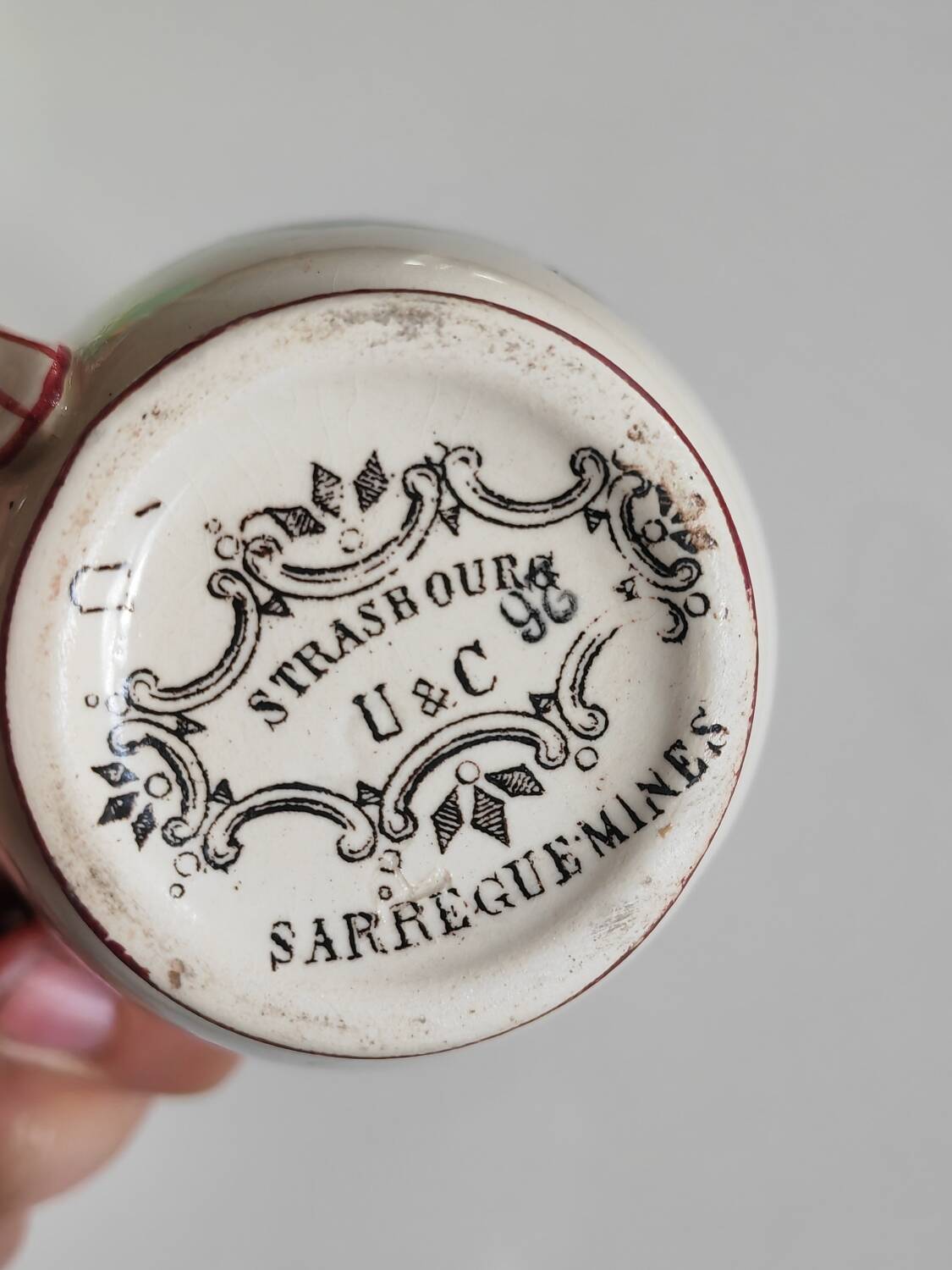 Sarreguemines milk jug