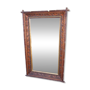 Miroir Style Foret Noire XIXème Attribué Aux Frères Levera A Turin