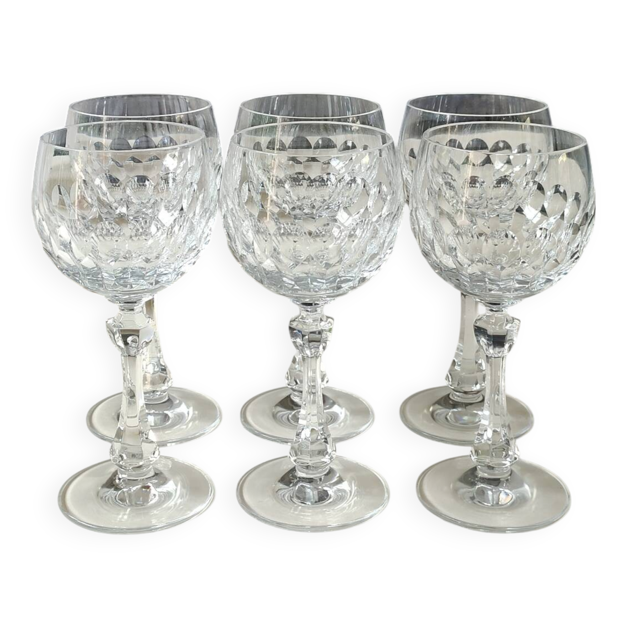 Lot 6. Boule glasses/Allegro model/Christinenhütte-Zwiesel. Tortoiseshell decoration