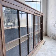 XXL industrial sideboard with glass doors