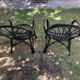 Lot of two rattan chairs