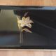 Vintage black lacquered tray - Melarti