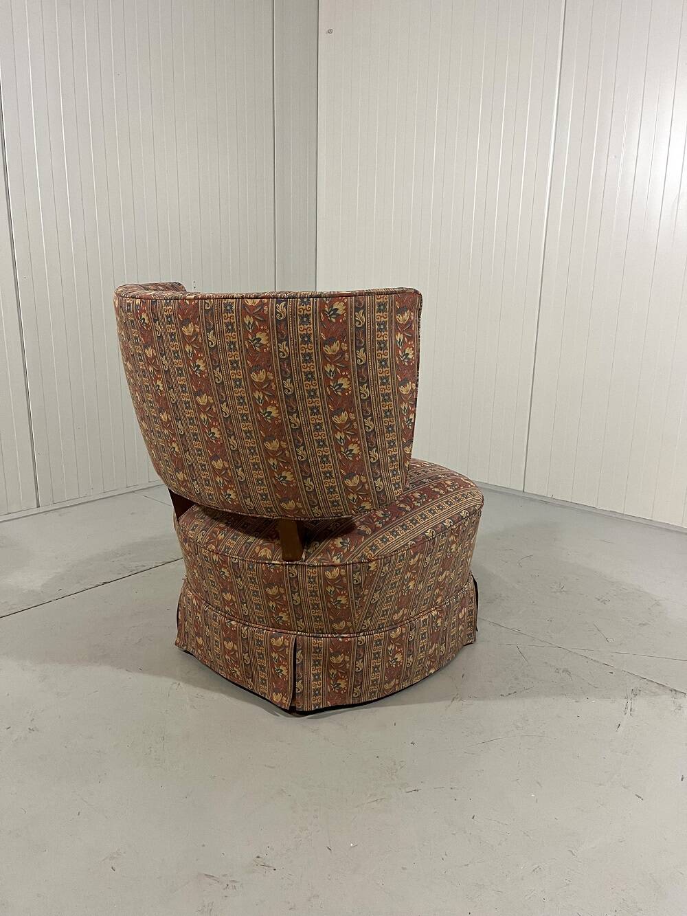 Chauffeuse scandinave en tissu, années 1950